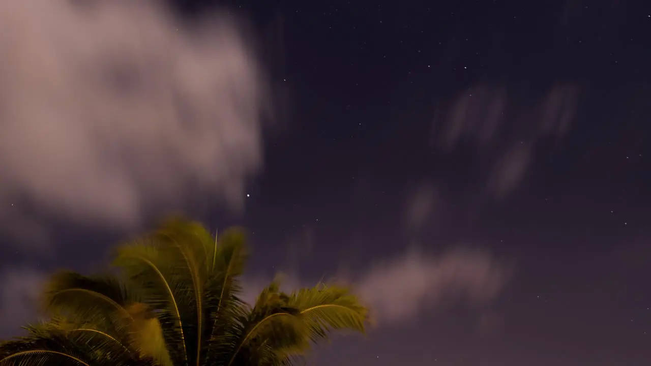 Stars in milky way time lapse in the evening Zoom in movement