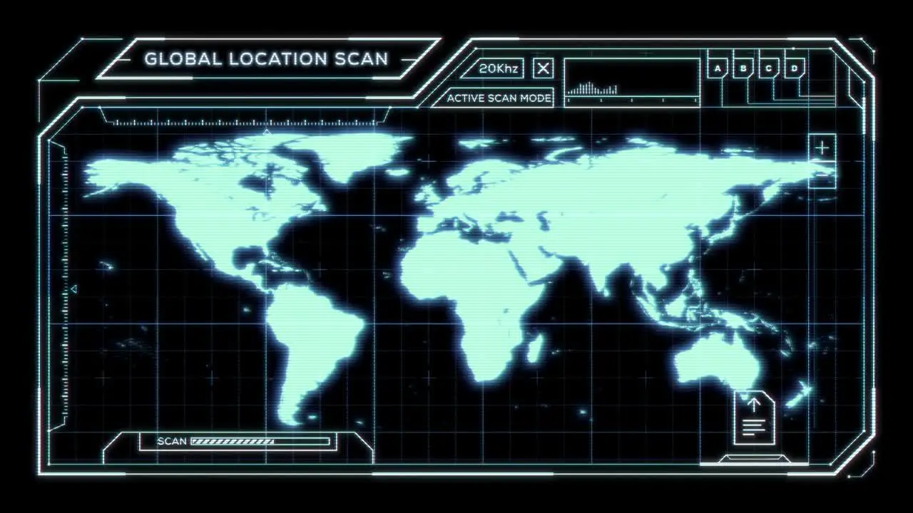 Heads Up Display Holographic Interface of an Earth Scan