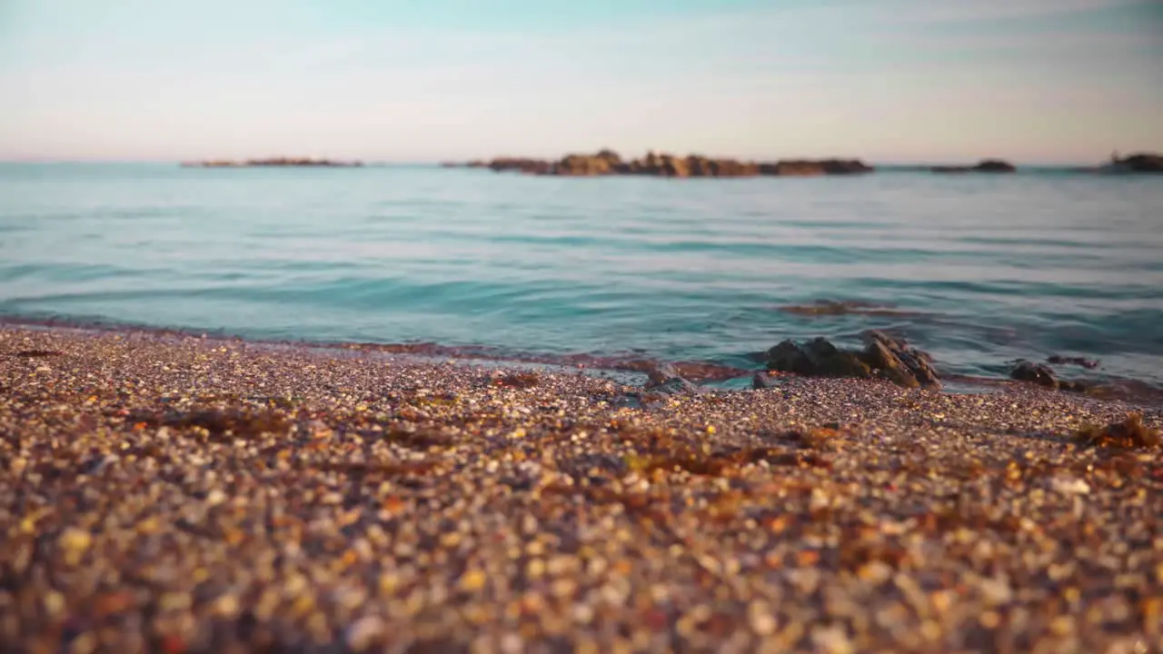 Cinemagraph loop of calm waves at the beach