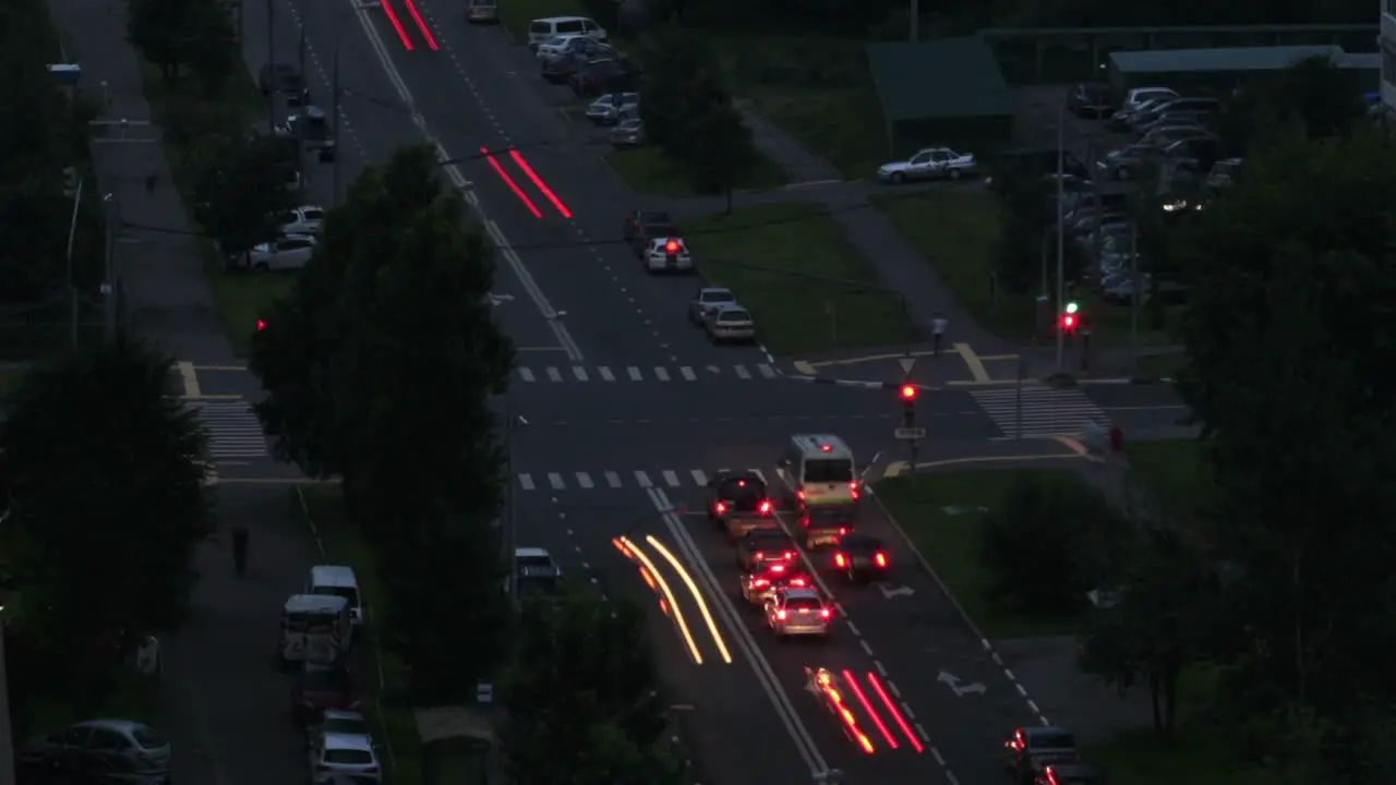 Crossroads Day to night city time lapse