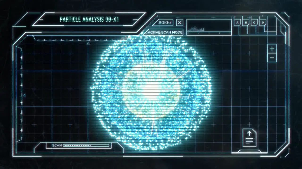 Particle Analysis Futuristic Computer HUD