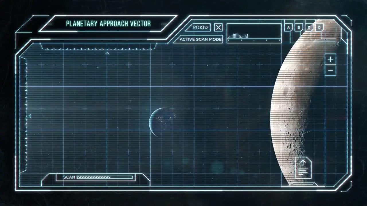 From the Moon to the Earth Futuristic Computer HUD