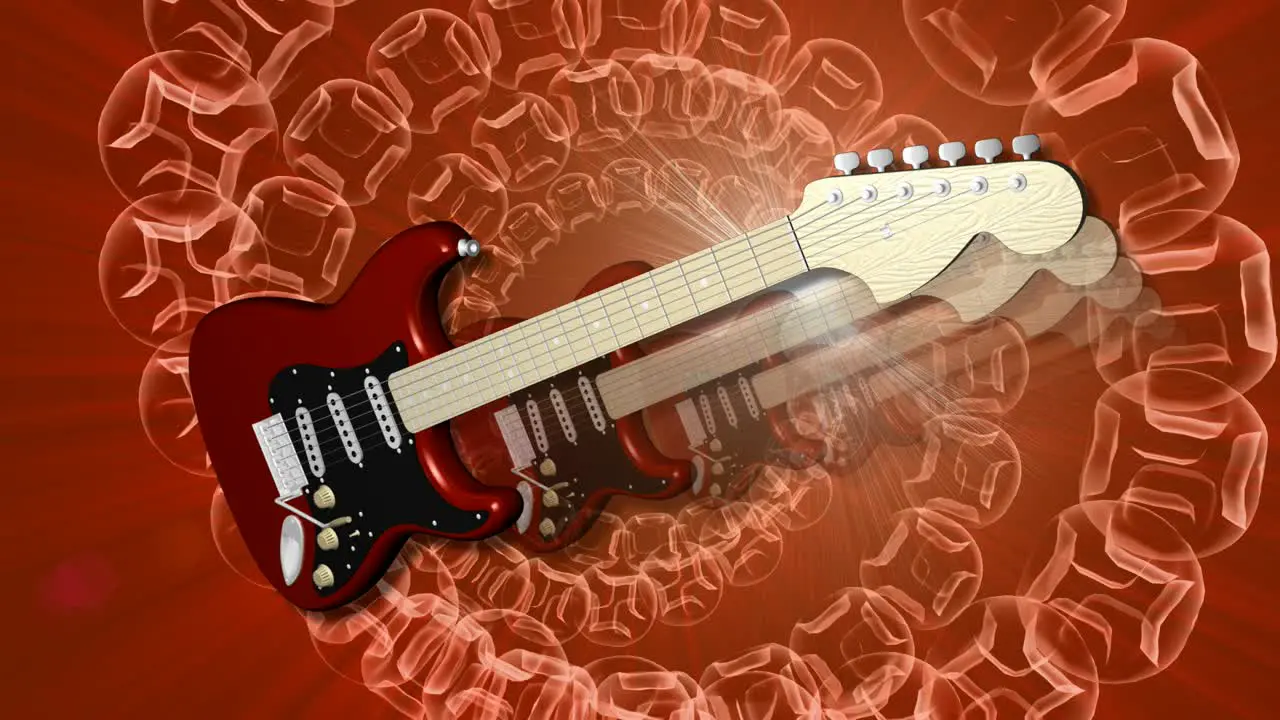 Animated Guitar Red Orange