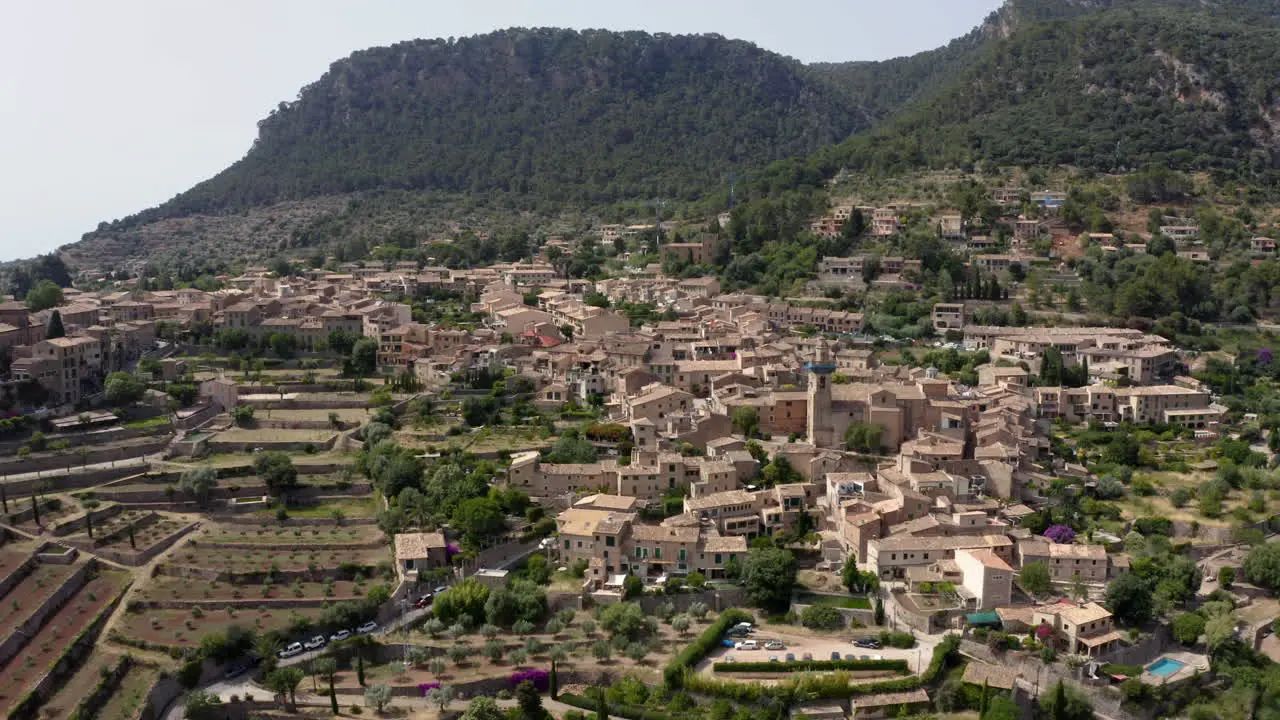 Historical Valldemossa village in Mallorca countryside in Spain