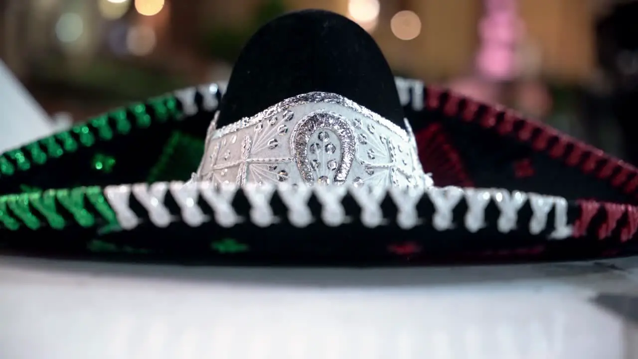 The famous Mexican sombrero with its three colors