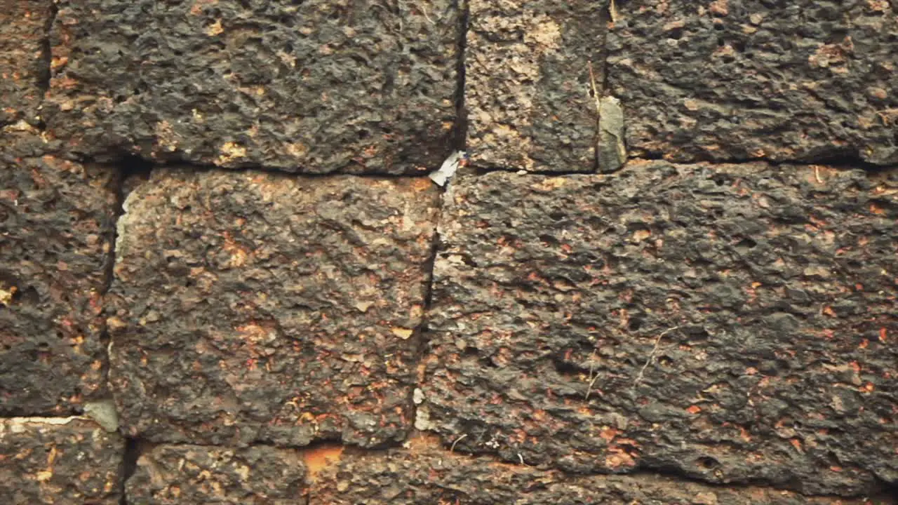 Old Brick Wall Corner Macro Shot