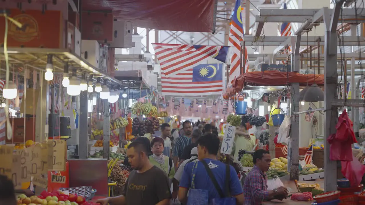 Colourful Open-Air Fruit Market in Kuala Lumpur