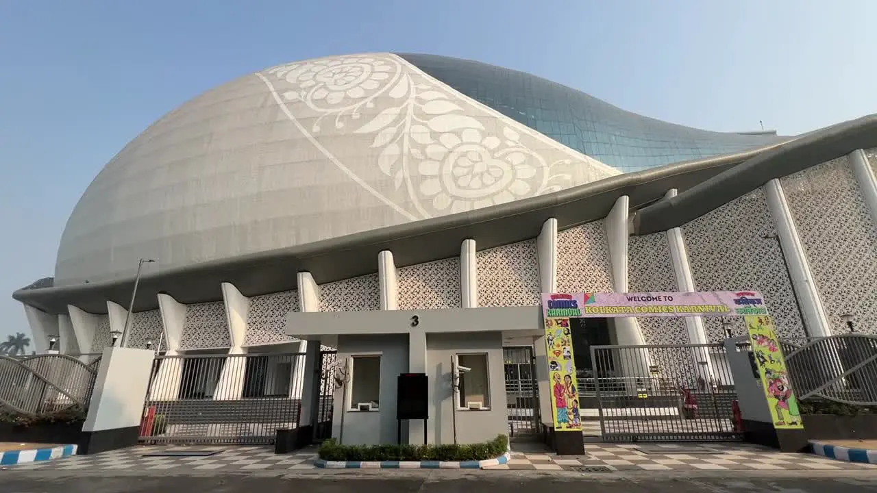 Ultra wide shot of Dhono Dhanyo auditorium at Alipore in Kolkata India