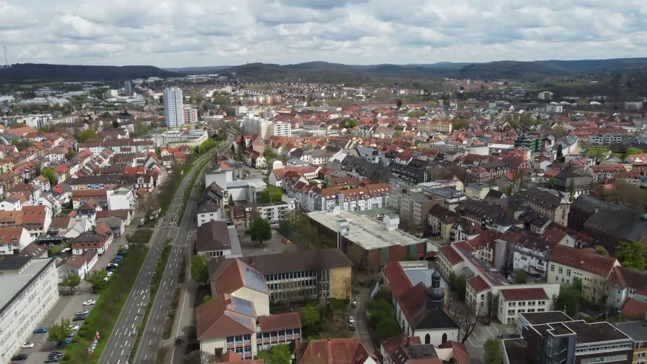 German town of kaiserslautern by Drone