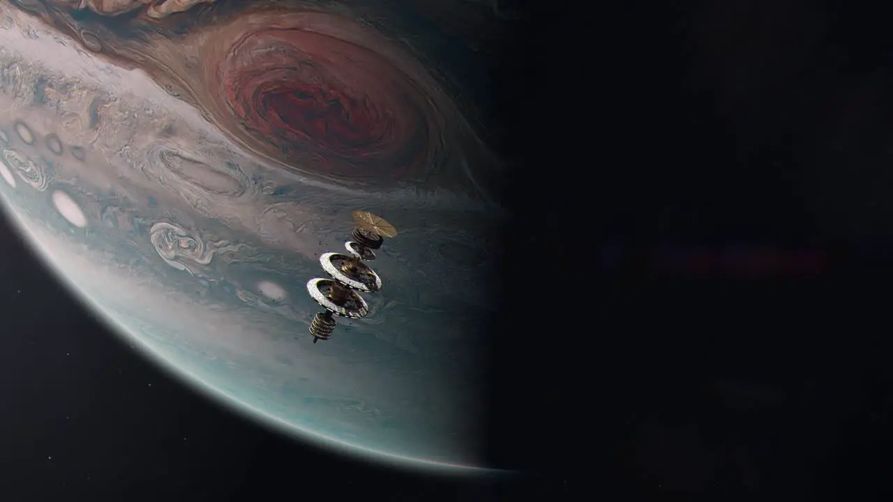 A Large Space Station Orbiting the Gas Giant of Jupiter