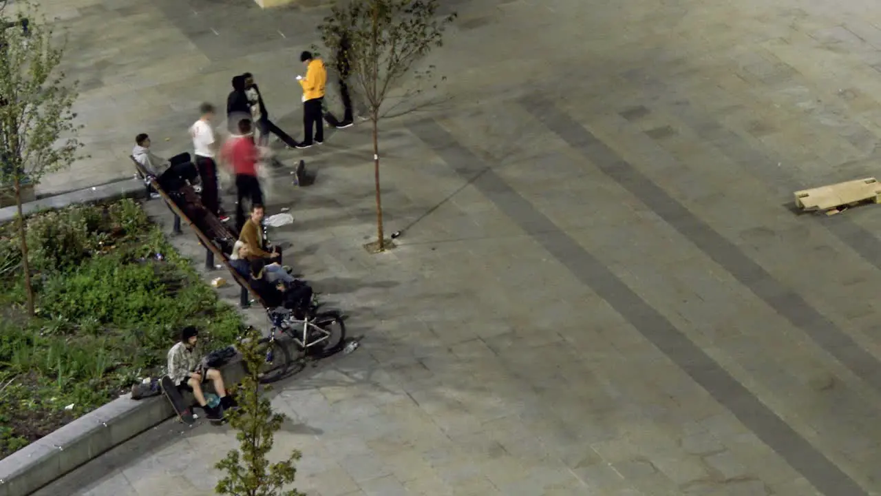 Youths loitering in city centre at night