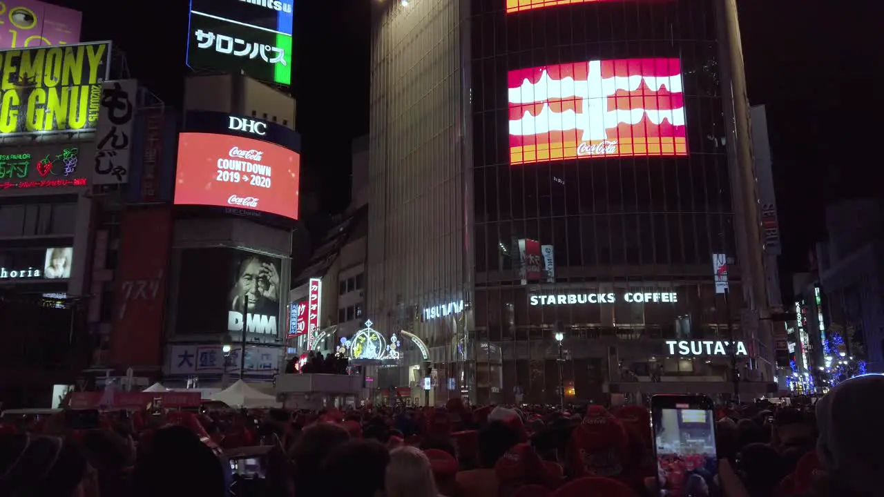 4k HD video POV to advertising billboard in shibuya night time