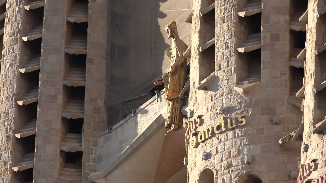 Spain Barcelona Sagrada Familia Christ In Afternoon Light