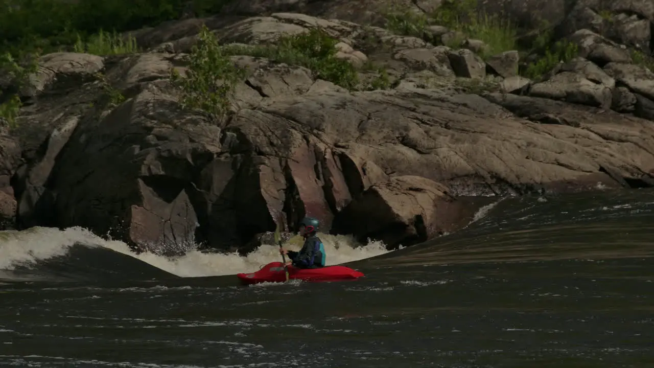 Sport kayak on the white water