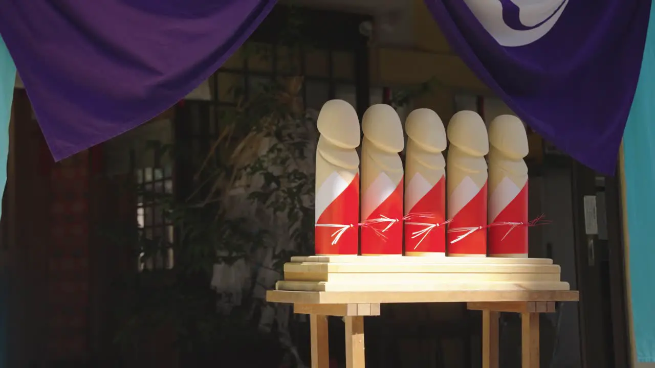 Fertility Idols for Honensai "Penis Festival" at Komatsu-ji Temple Aichi Japan