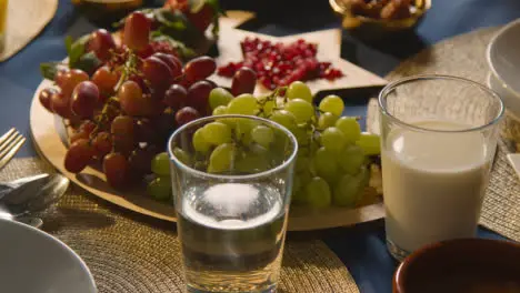 Muslim Family Table At Home Set For Iftar Meal Breaking Daily Fast During Ramadan 6