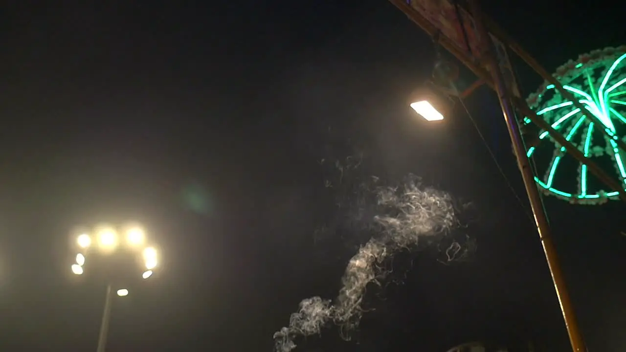 Incense Smoke at Ganga Aarti Ceremony