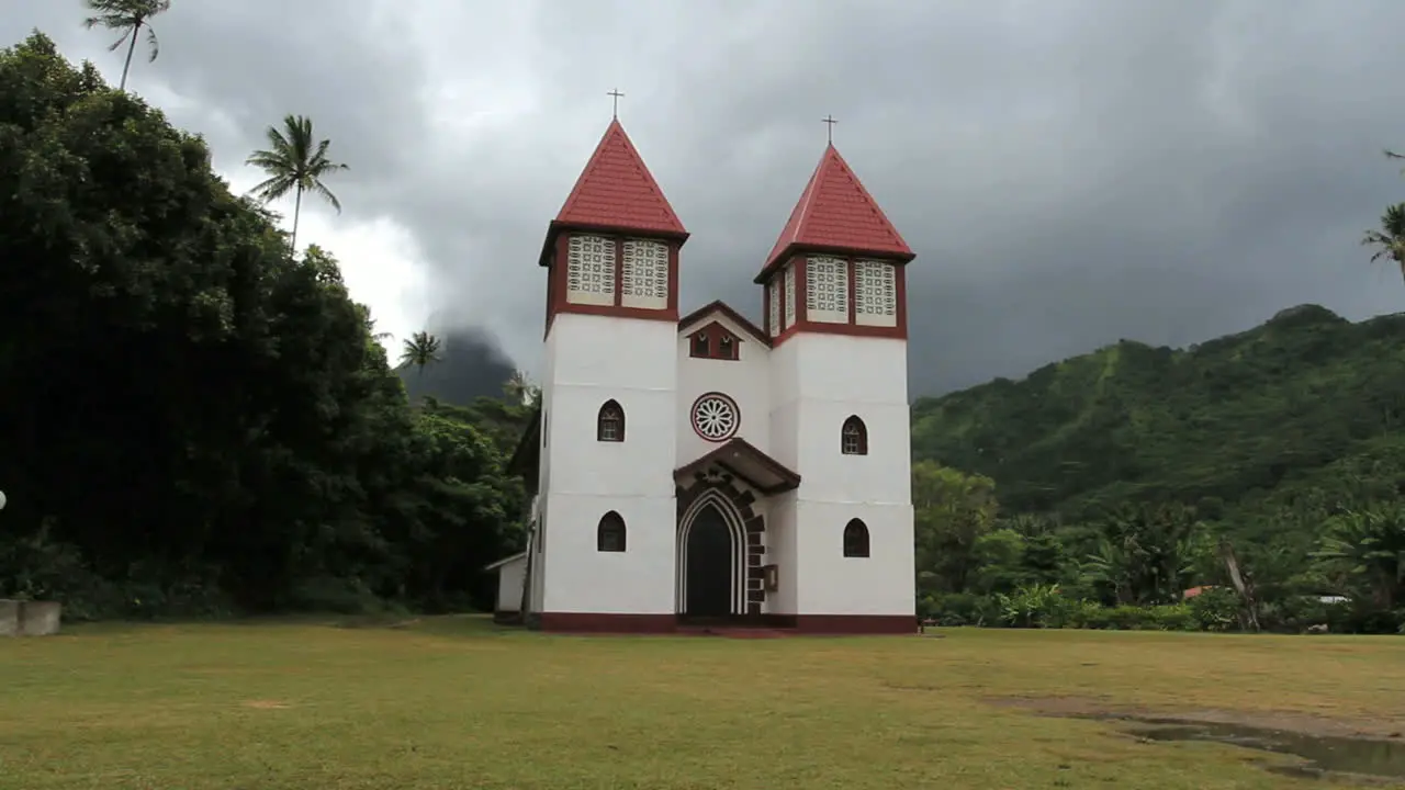 A Catholic church in Moorea