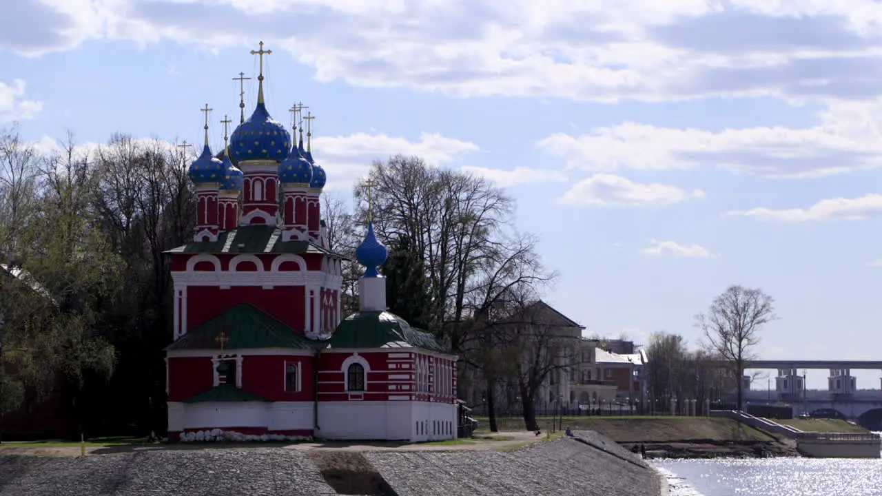 Church of the Dmitry in Uglich Russia Time lapse