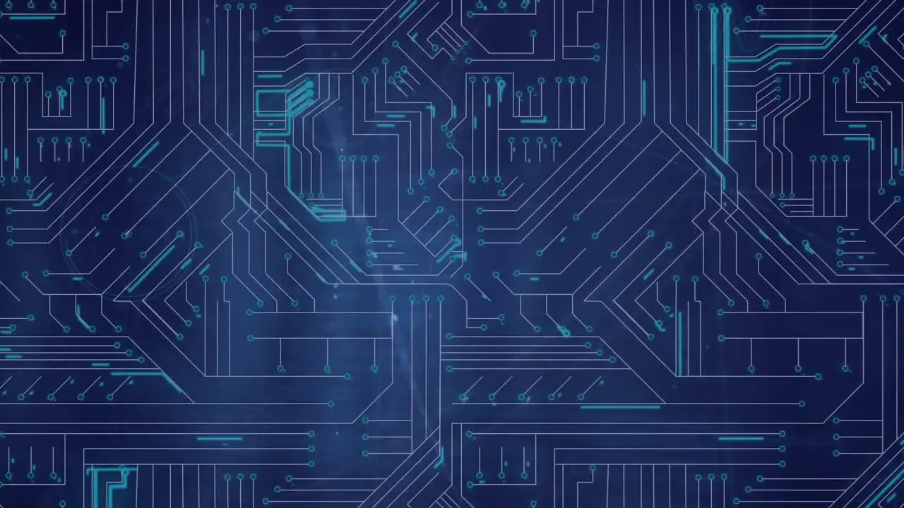 Animation of network of connections on blue background