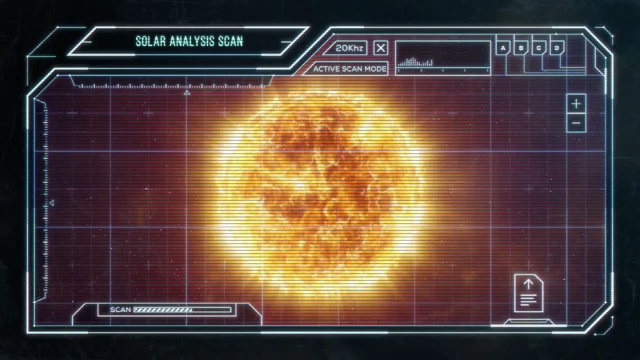 Orange Star Solar Analysis Futuristic Computer HUD