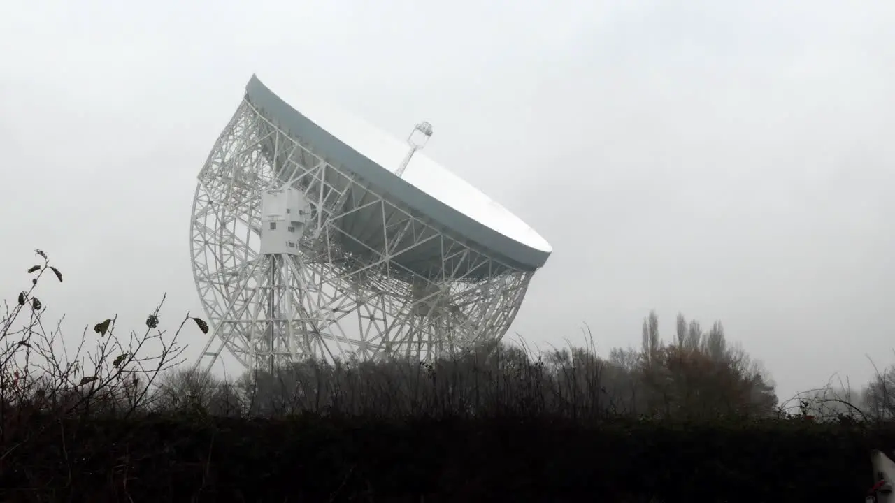 Lovell astronomy telescope dish misty morning science technology