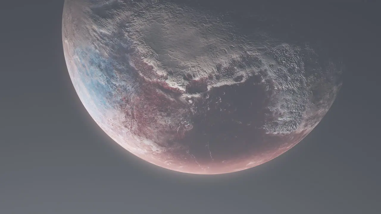 Cinematic View of Dwarf Planet Pluto in Outer Solar System