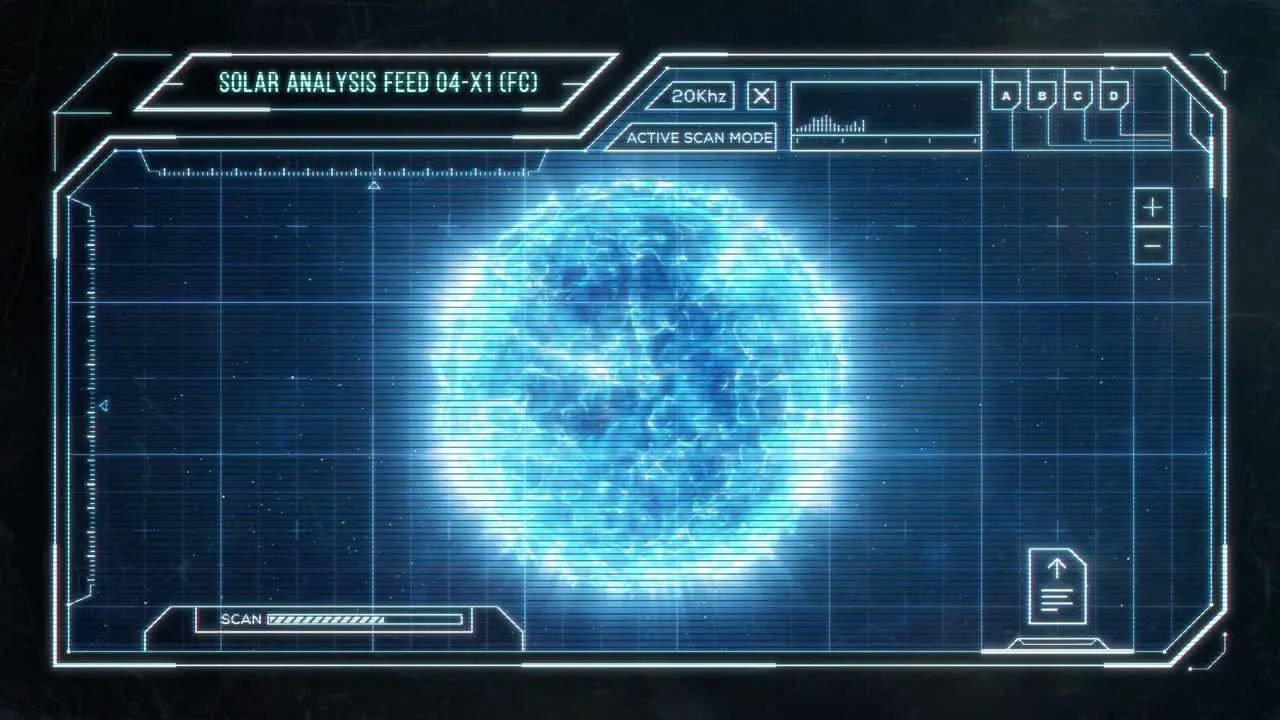 Blue Star Analysis Scan Futuristic Computer HUD