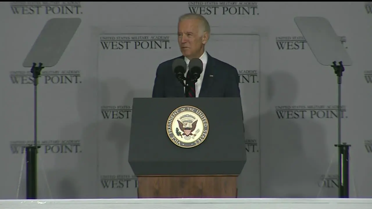 Vice President Joe Biden And Cadets At West Point Military Academy Graduation And Commencement Ceremonies 6