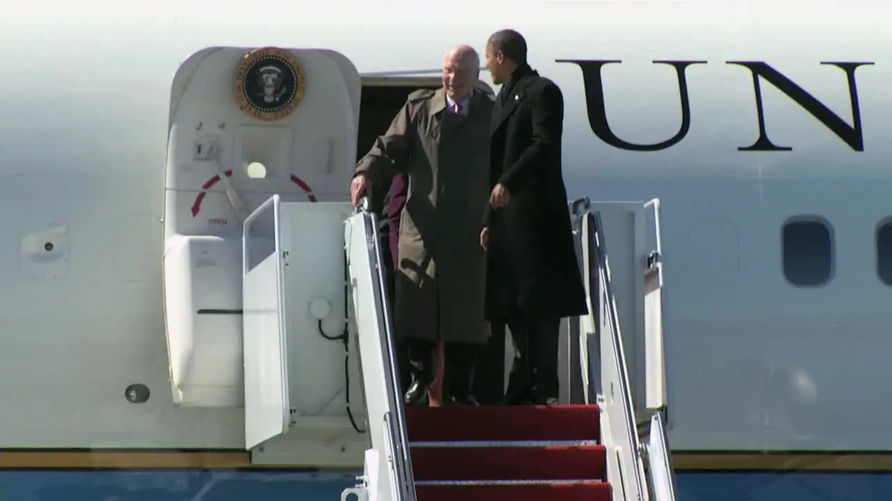 President Barack Obama And Senator Patrick Leahy Greet The Troops