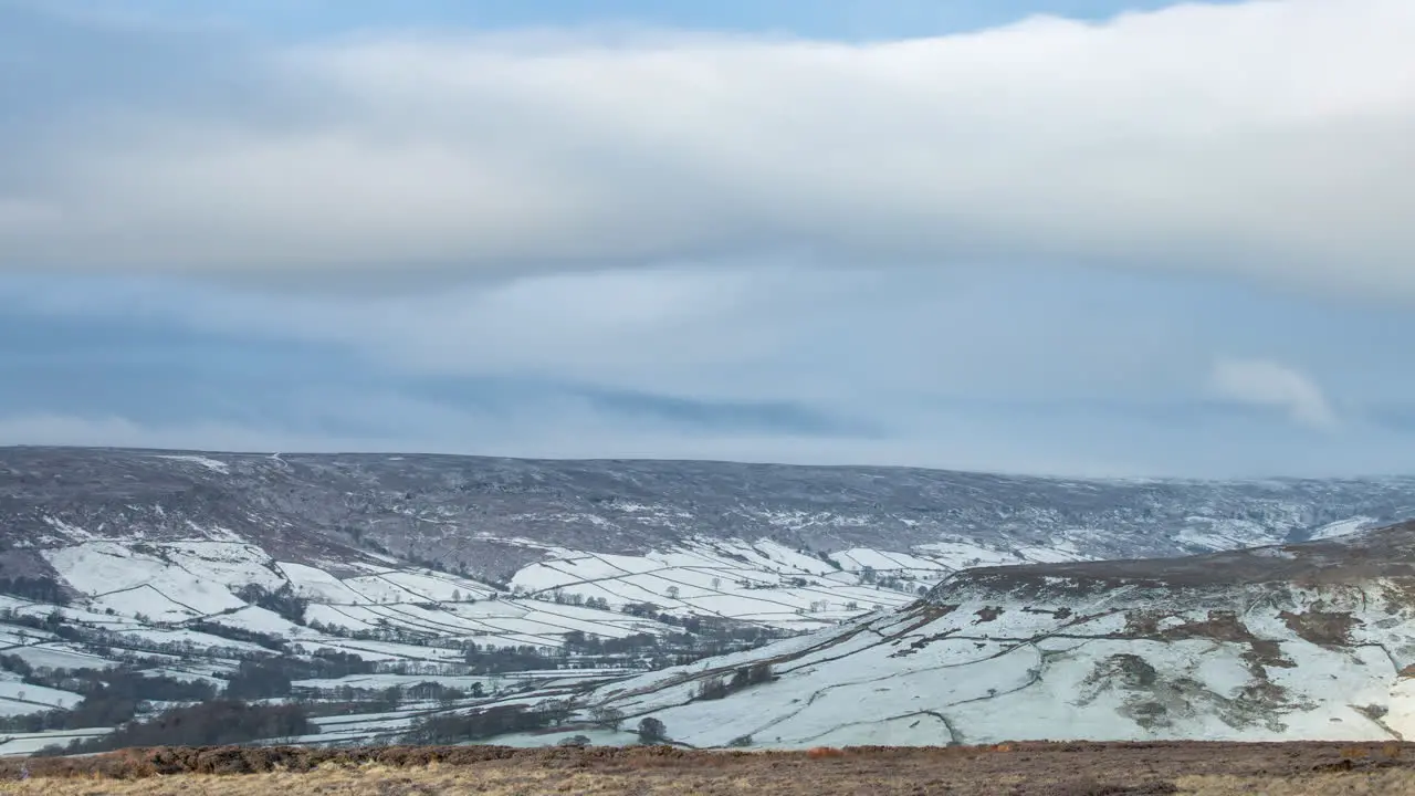 Snow on the North York Moors Timelapse Oakley Walls to Fryupdale Glaisdale