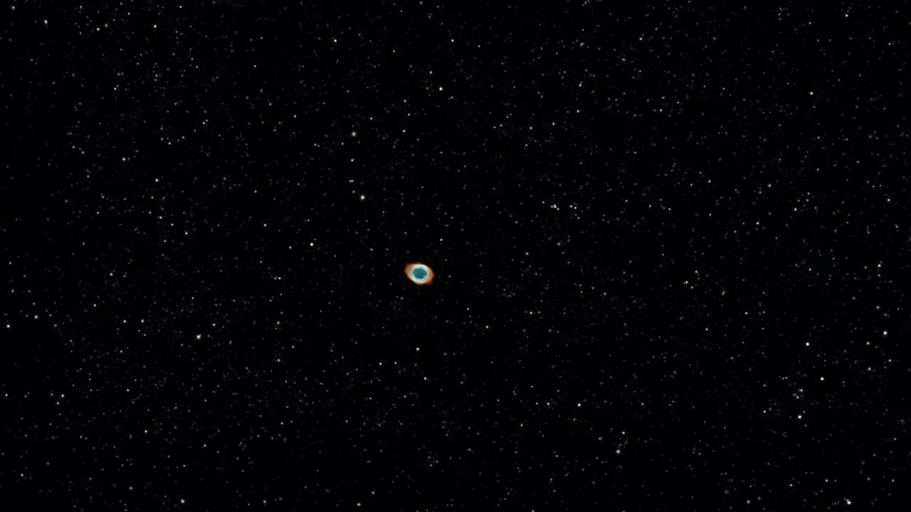 Moving Away from Ring Nebula Revealing the Constellation of Lyra