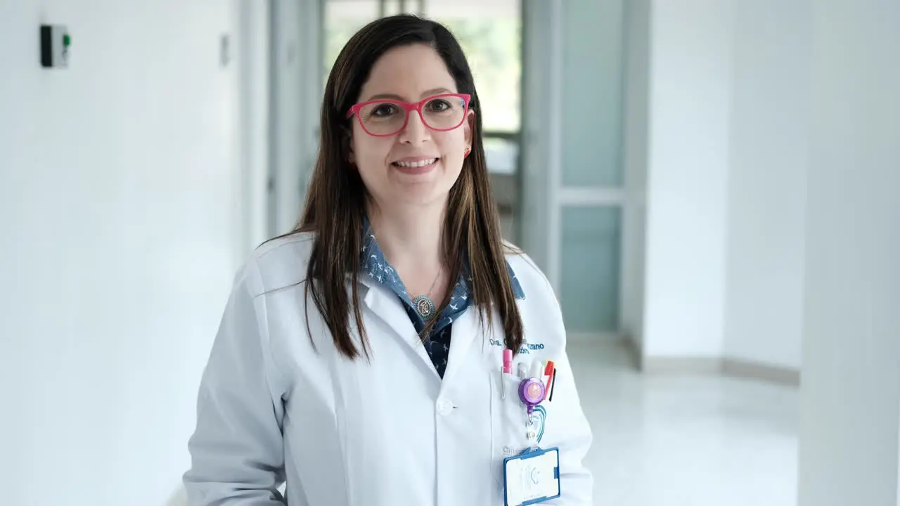 Female doctor smiling in the hospital