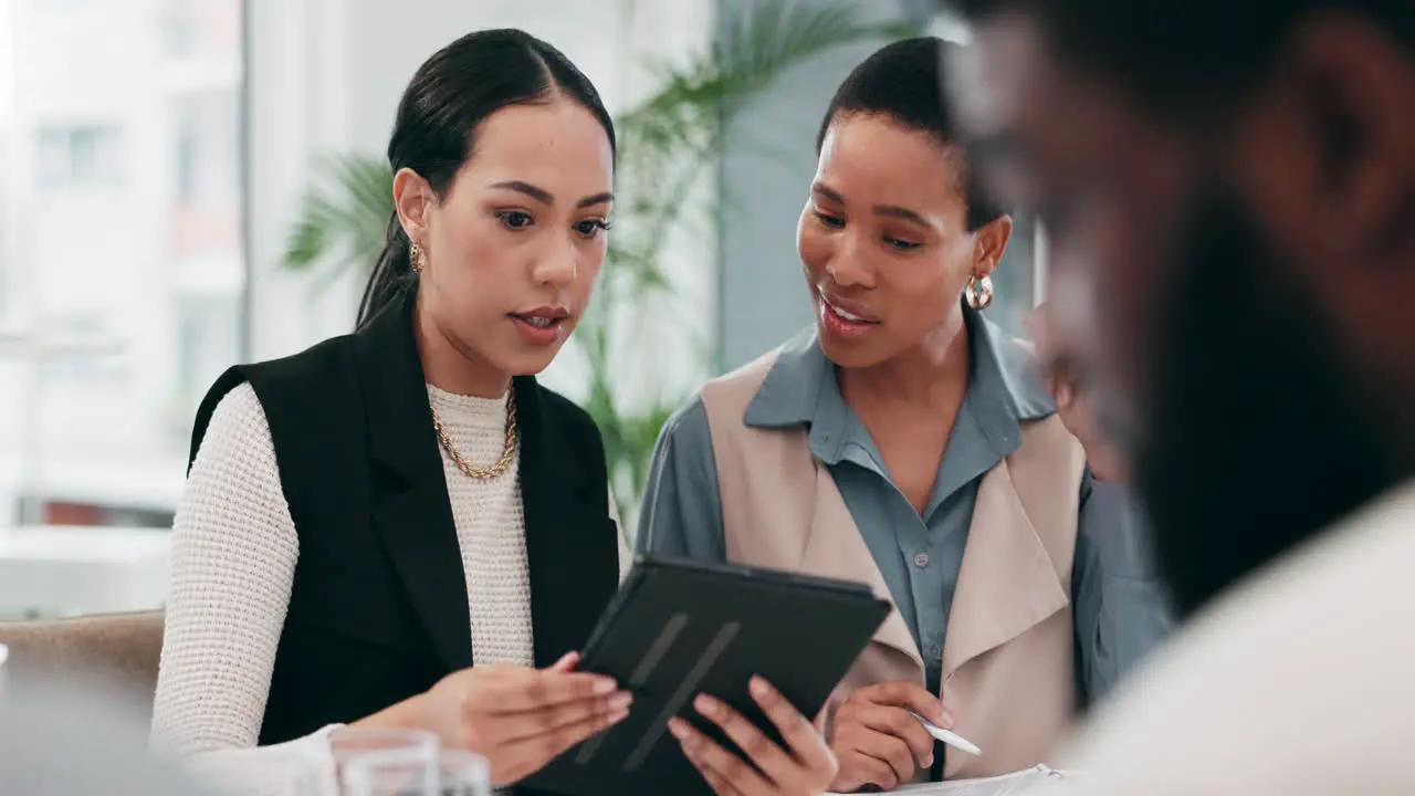 Business people meeting or group with a tablet