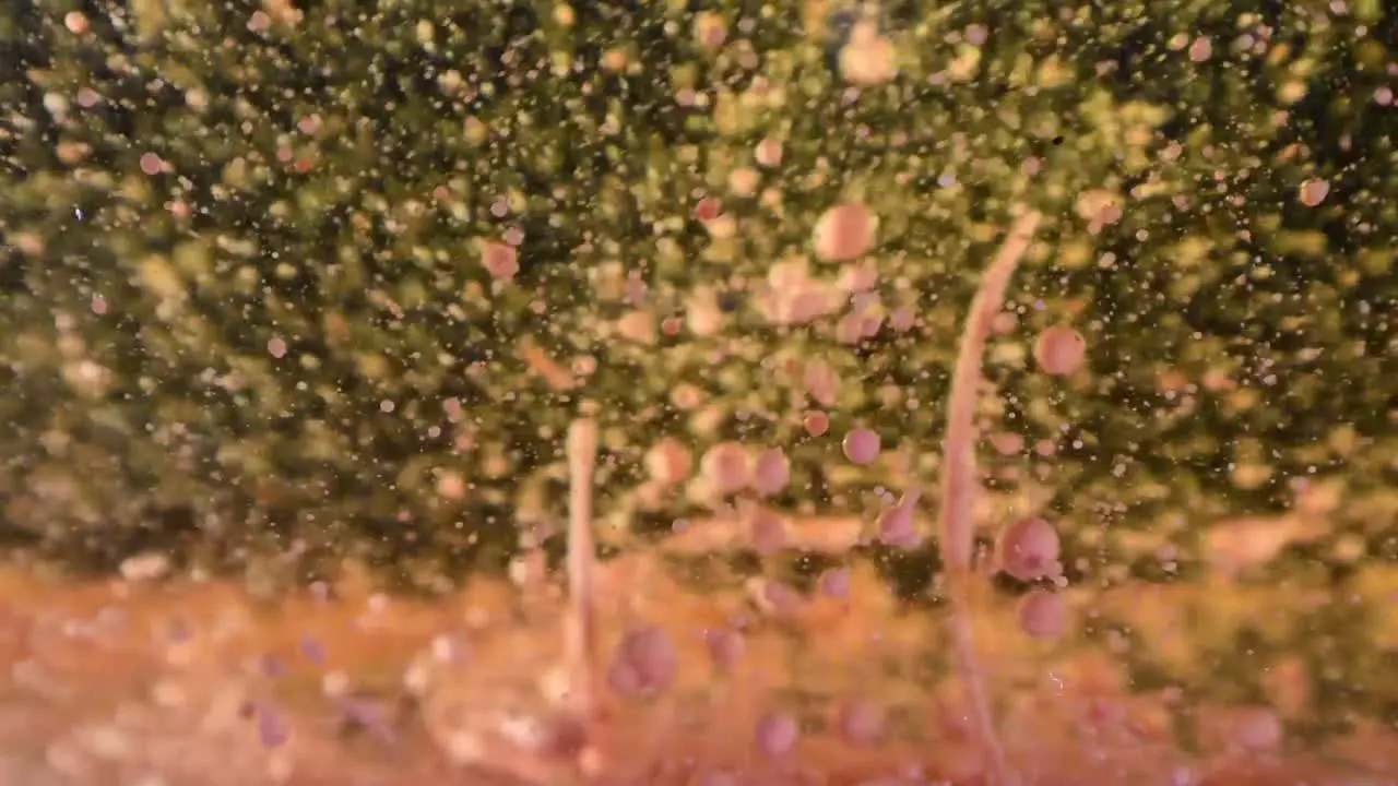 swirling blob trails of oil drops making strange beautiful shapes 60fps