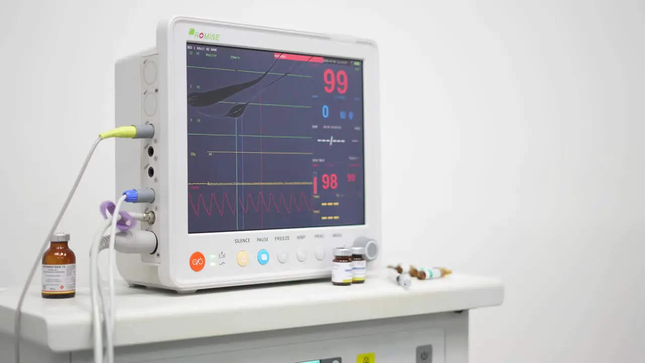 hospital monitor Display device of a medical monitor as used in anesthesia