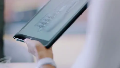 Business people hands tablet