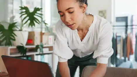 Black woman designer laptop