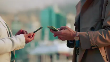 Business people hands and phone planning