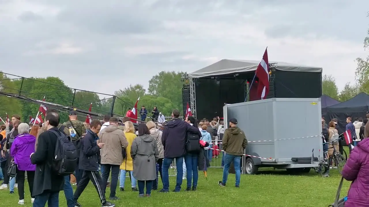 Rally in Support for Soviet Heritage Monument Removal from Riga Latvian Patriotism