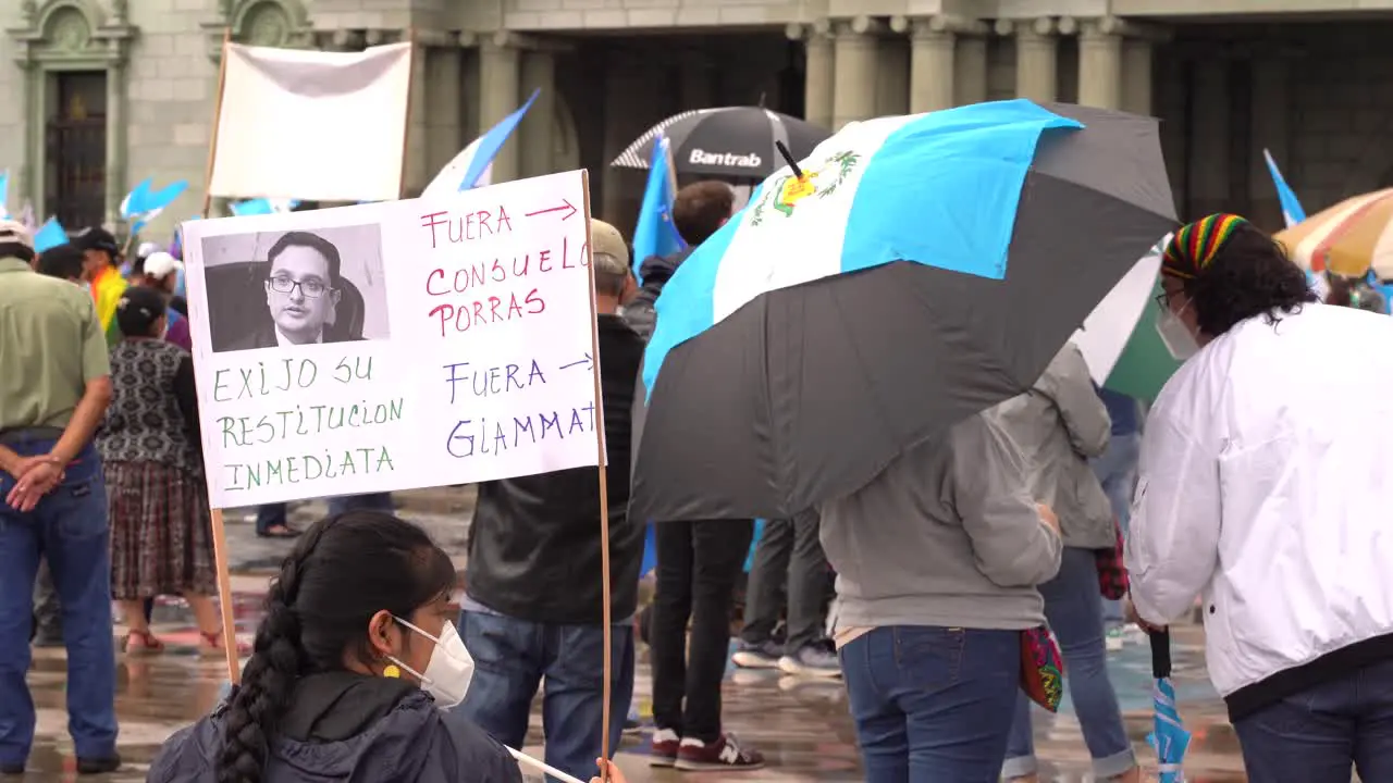 Manifestations in Guatemala supporting anti-corruption prosecutor Juan Francisco Sandoval and protesting against corruption