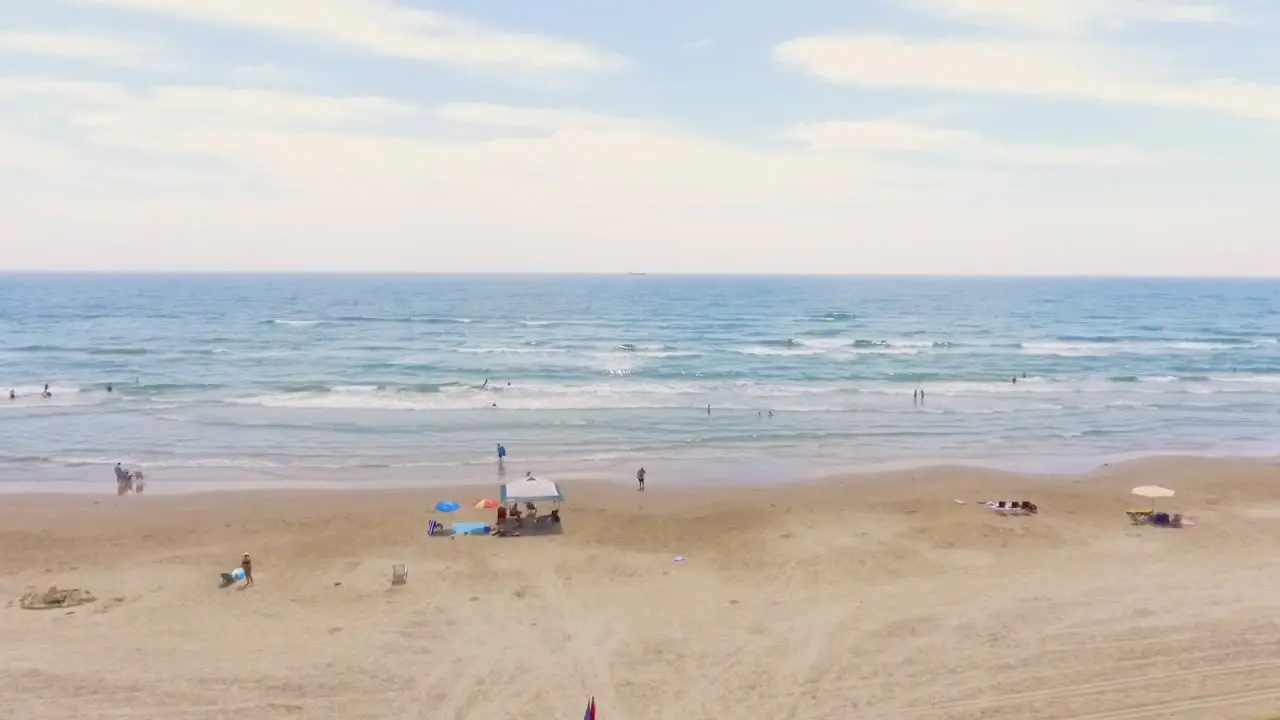 Aerial of South Padre Island TX