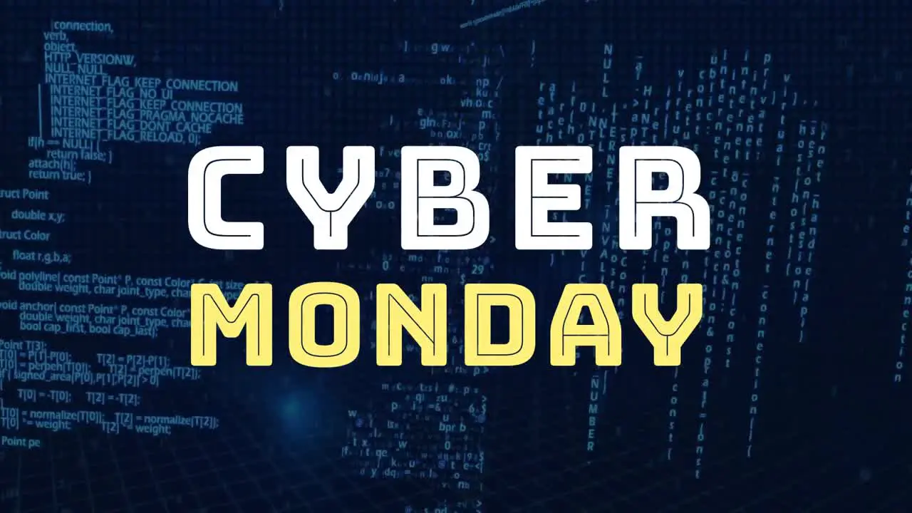 Digitally generated of cyber Monday 4k