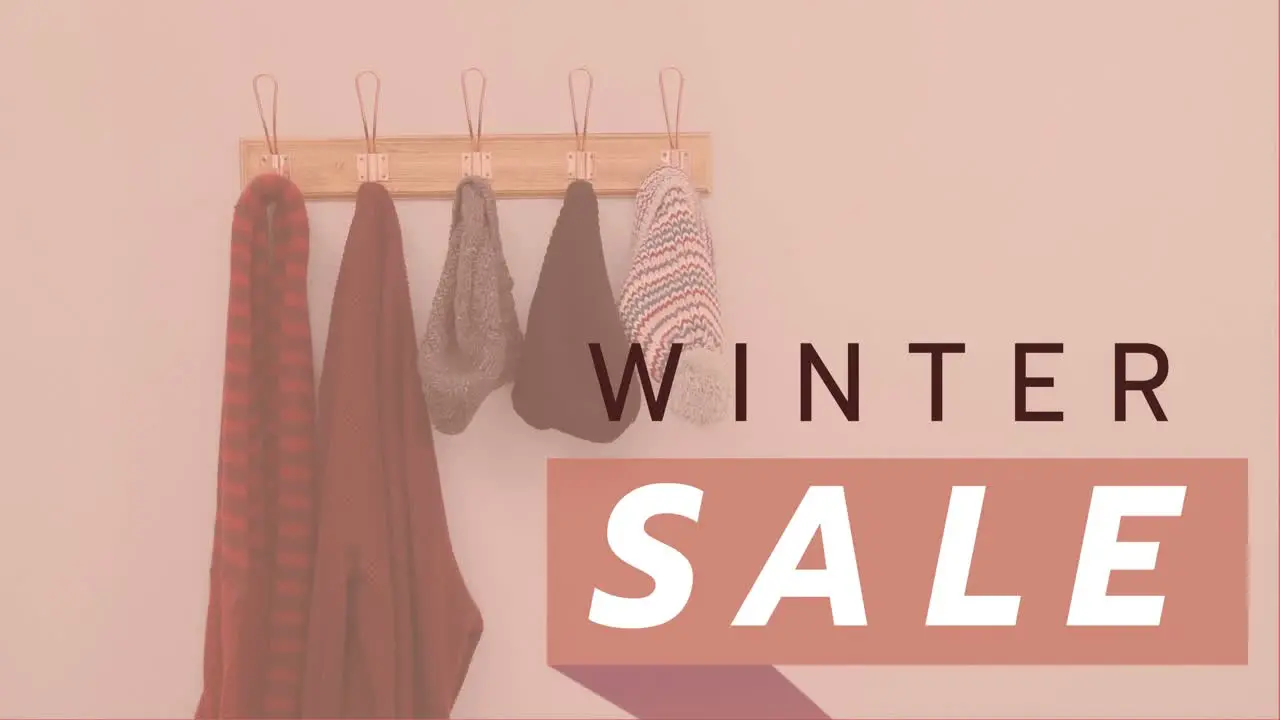 Digitally generated video of winter sale 4k