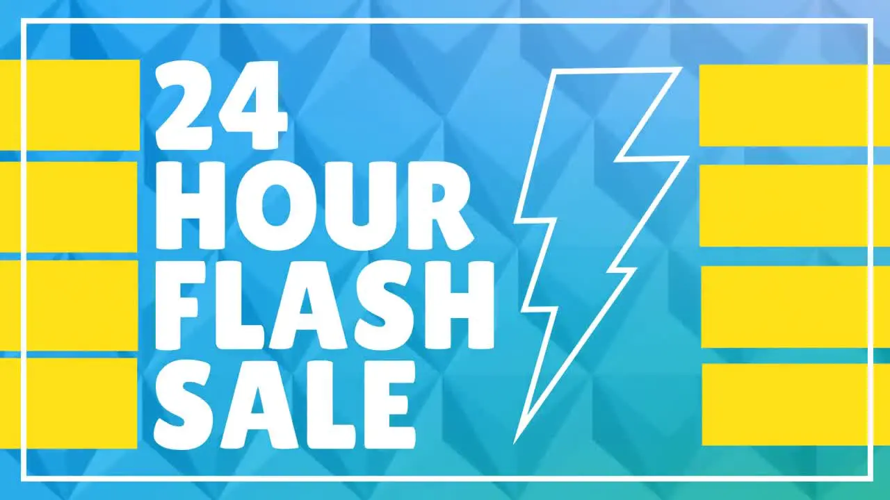 Digitally generated video of flash sale 4k