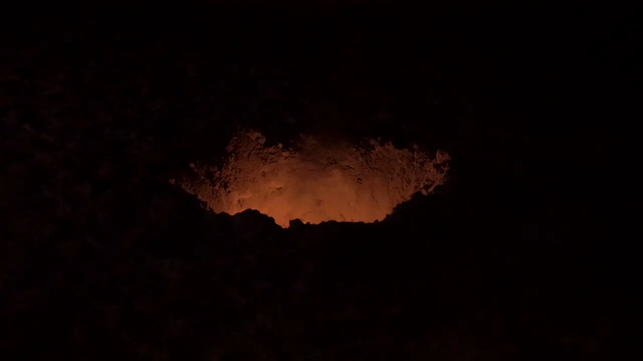 Flaming Pit Burns in the Darkness