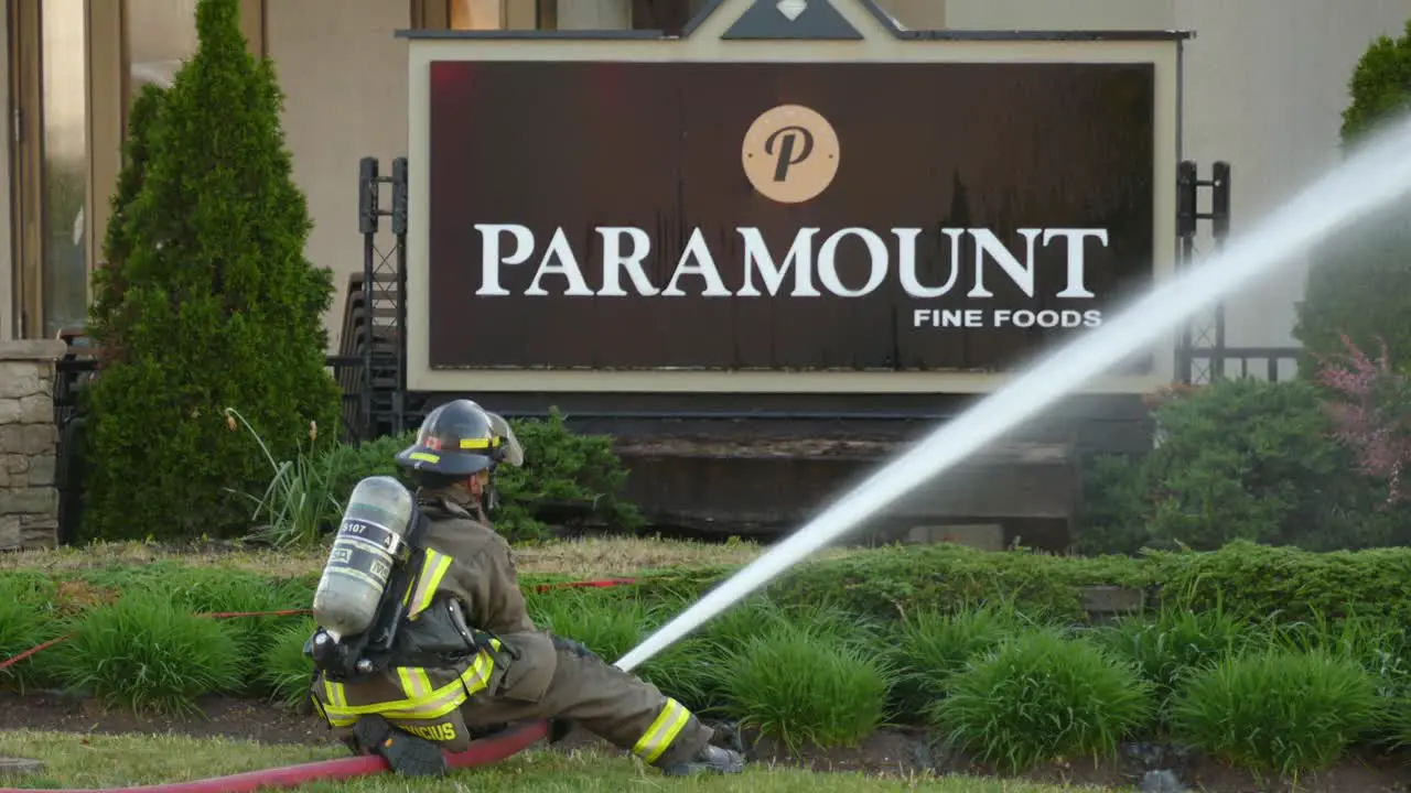 Gutsy firefighter saving Paramount Fine Foods restaurant