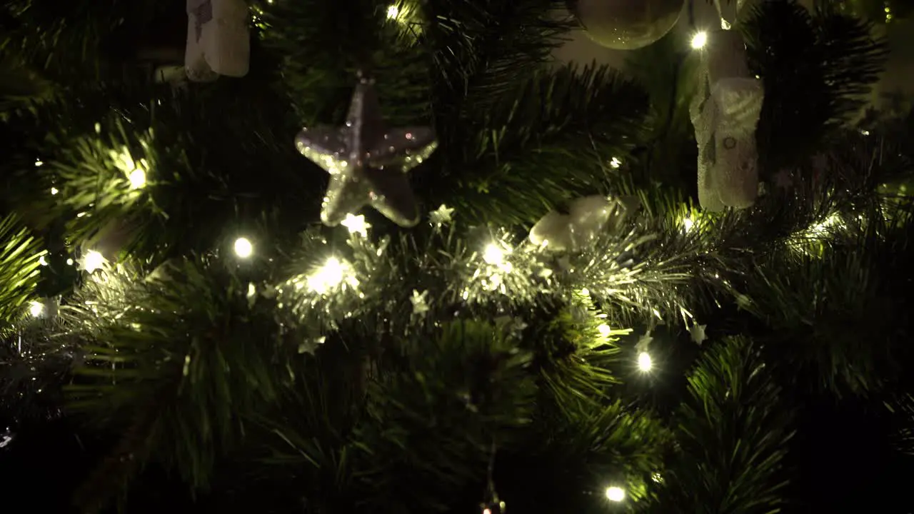 Decorated Christmas tree at Christmas eve Recorded with a Sony A7 III in 4K 30fps