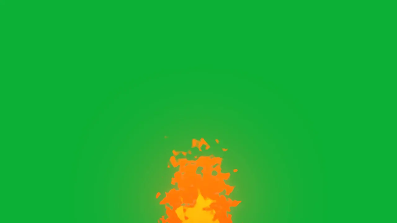 Fire animation motion graphics hot fiery flame hot embers glow burning particles digital background inferno blaze gas visual effect 4K green screen yellow orange