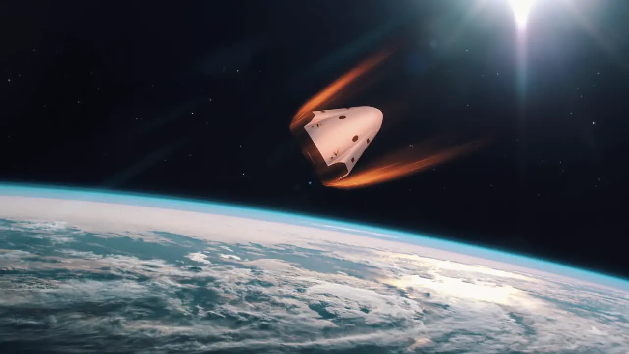 Space Capsule Reentry in Earth Atmosphere